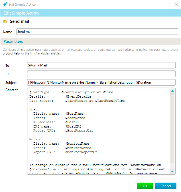 Alert Editor