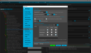 Reporting Settings Interface